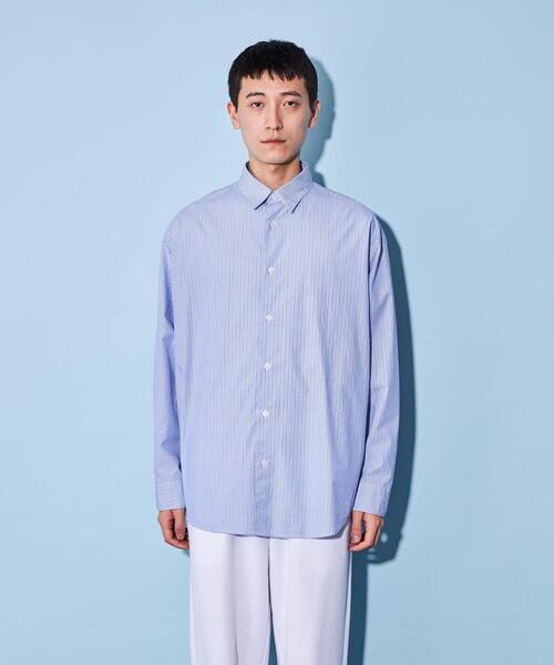 CITEN（シテン）の「＜CITEN＞ストライプ オーバー シャツ（シャツ/ブラウス・メンズ・ライトブルー・M/L）」の6枚目の写真