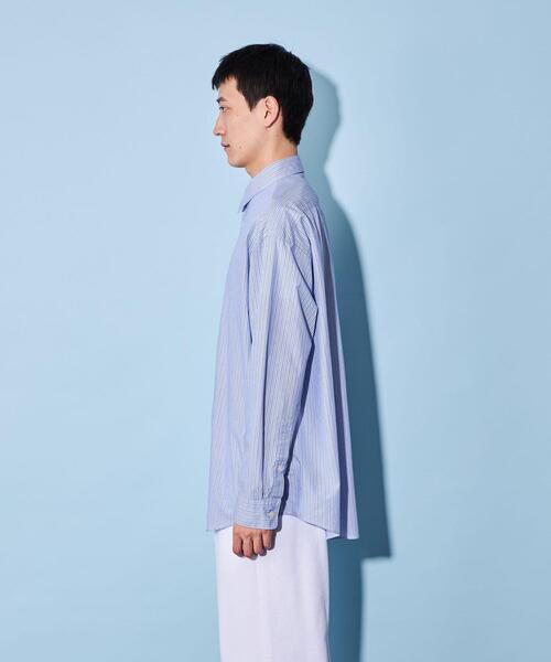 CITEN（シテン）の「＜CITEN＞ストライプ オーバー シャツ（シャツ/ブラウス・メンズ・ライトブルー・M/L）」の5枚目の写真