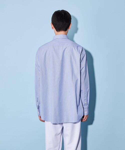 CITEN（シテン）の「＜CITEN＞ストライプ オーバー シャツ（シャツ/ブラウス・メンズ・ライトブルー・M/L）」の4枚目の写真