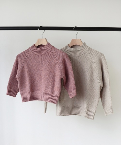 ooju(オージュ)の「【ooju】モックネックニット(Tシャツ/カットソー・キッズ・グレー/パープル・1/2/3/4)」の9枚目の写真