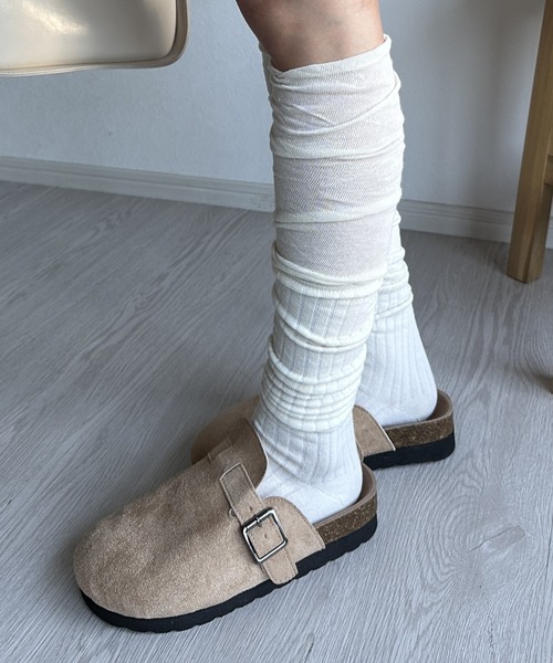 Silly（シリー）の「【カジュアルコーデに♪】スウェードクロッグサンダル（サンダル・レディース・ブラウン/グレー/ベージュ・SMALL/MEDIUM/LARGE）」の12枚目の写真