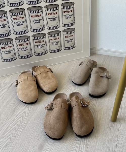 Silly（シリー）の「【カジュアルコーデに♪】スウェードクロッグサンダル（サンダル・レディース・ブラウン/グレー/ベージュ・SMALL/MEDIUM/LARGE）」の6枚目の写真