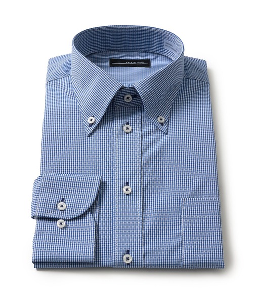 TETE HOMME(テットオム)の「形態安定 吸水速乾 アソート T/Cドレスシャツ(ビジネスシャツ・メンズ・ブルー/ホワイト系1/グレー系1/サックスブルー/ホワイト系2/チェック・X-LARGE/LARGE/MEDIUM)」の12枚目の写真