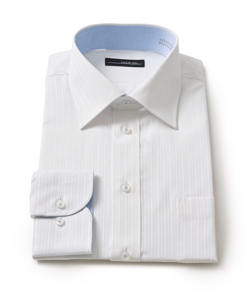 TETE HOMME(テットオム)の「形態安定 吸水速乾 アソート T/Cドレスシャツ(ビジネスシャツ・メンズ・ブルー/ホワイト系1/グレー系1/サックスブルー/ホワイト系2/チェック・X-LARGE/LARGE/MEDIUM)」の7枚目の写真