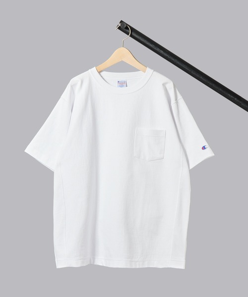 Champion(チャンピオン)の「【 Champion / チャンピオン 】REVERSE WEAVE SHORT POCKET SLEEVE T-SHIRT / リバースウィーブ ショートポケット スリーブ Tシャツ(Tシャツ/カットソー・メンズ・ブラック/ホワイト・X-LARGE/LARGE/MEDIUM)」の1枚目の写真