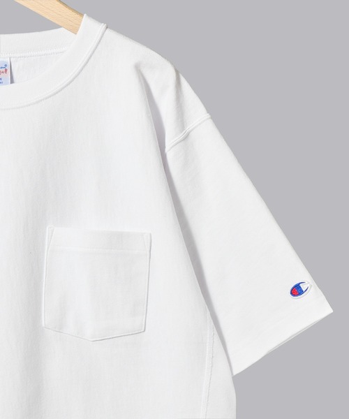 Champion(チャンピオン)の「【 Champion / チャンピオン 】REVERSE WEAVE SHORT POCKET SLEEVE T-SHIRT / リバースウィーブ ショートポケット スリーブ Tシャツ(Tシャツ/カットソー・メンズ・ブラック/ホワイト・X-LARGE/LARGE/MEDIUM)」の7枚目の写真