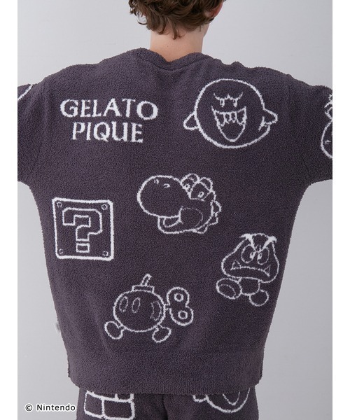gelato pique(ジェラートピケ)の「【スーパーマリオ】【メンズ】ベビモコアソートジャガードプルオーバー(ルームウェア/パジャマ・メンズ・ダークグレー・LARGE/MEDIUM)」の11枚目の写真