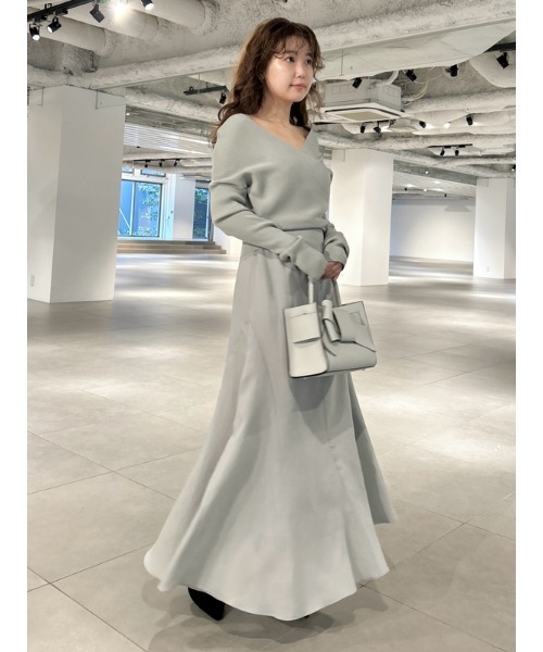 FRAY I.D（フレイアイディー）の「オフショルニットコンビ