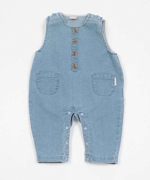 petit main（プティマイン）の「デニムサロペット（サロペット/オーバーオール・キッズ・ブラック/ブルー/アイボリー・80ｃｍ/70cm）」の15枚目の写真