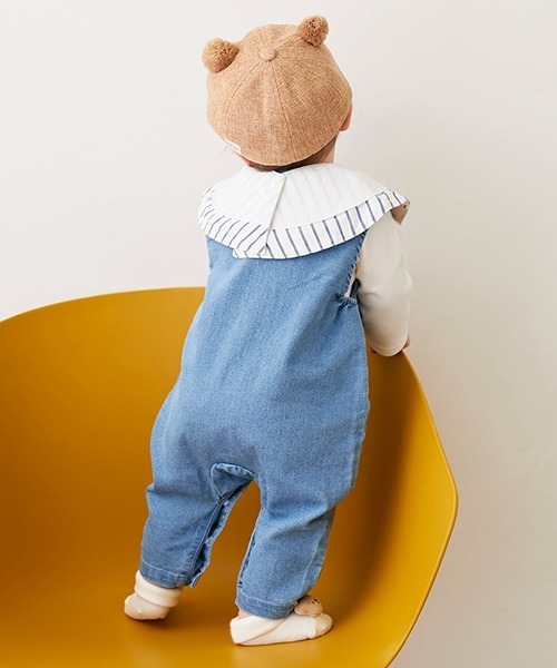 petit main（プティマイン）の「デニムサロペット（サロペット/オーバーオール・キッズ・ブラック/ブルー/アイボリー・80ｃｍ/70cm）」の14枚目の写真