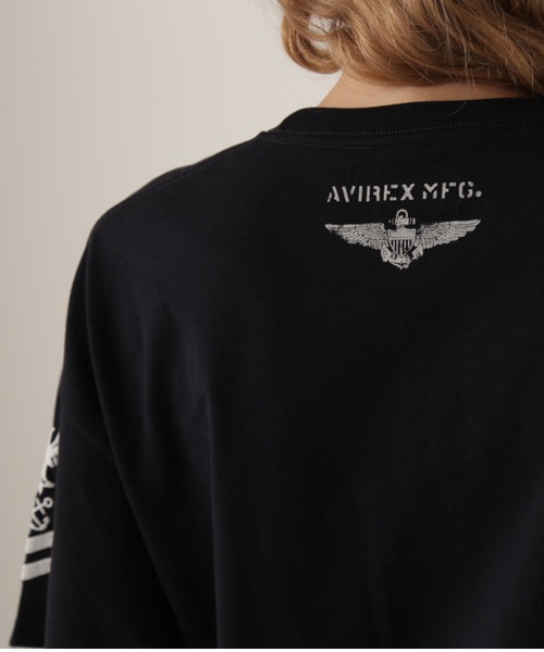 AVIREX（アヴィレックス）の「NAVAL POCKET SHORT T-SHIRT/ネイバルポケット ショートティーシャツ（Tシャツ/カットソー・レディース・ネイビー/オフホワイト/ネイビー系/レモンイエロー・FREE）」の13枚目の写真
