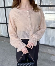 mysty woman（ミスティウーマン）の「ラッセルレースアンサンブルロングスリーブ　104217（Tシャツ/カットソー）」