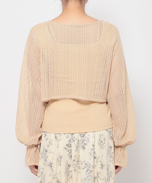 mysty woman（ミスティウーマン）の「ラッセルレースアンサンブルロングスリーブ　104217（Tシャツ/カットソー・レディース・カーキ/アイボリー/ベージュ・FREE）」の15枚目の写真