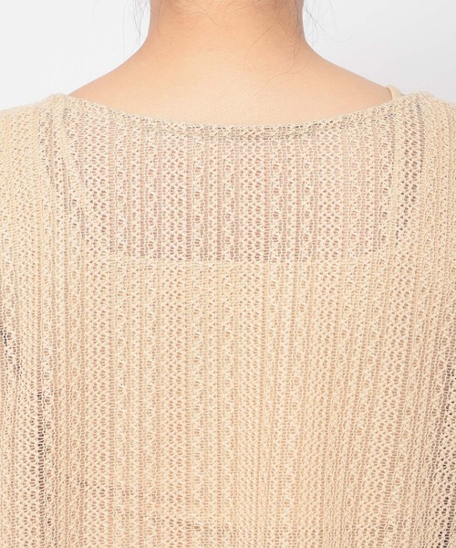 mysty woman（ミスティウーマン）の「ラッセルレースアンサンブルロングスリーブ　104217（Tシャツ/カットソー・レディース・カーキ/アイボリー/ベージュ・FREE）」の16枚目の写真