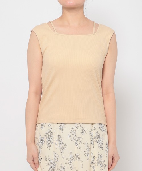 mysty woman（ミスティウーマン）の「ラッセルレースアンサンブルロングスリーブ　104217（Tシャツ/カットソー・レディース・カーキ/アイボリー/ベージュ・FREE）」の20枚目の写真