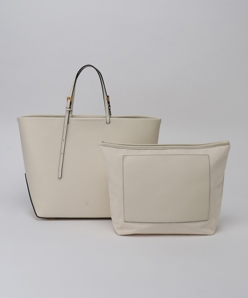 ROPE'（ロペ）の「Aretha Bag （アリーサ バッグ）【A4対応/ポーチ付き】【通勤】（トートバッグ・レディース・オフホワイト/ベージュ系その他・FREE）」の18枚目の写真