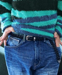 ADAMPATEK/braided leather belt/編み込みレザーベルト