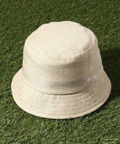 CONVERSE（コンバース）の「【CONVERSE/コンバース】CN SHEET BUCKET HAT/ロゴ刺繍バケットハット（ハット・メンズ・ピンク/ライトベージュ/ブラック・FREE）」の16枚目の写真