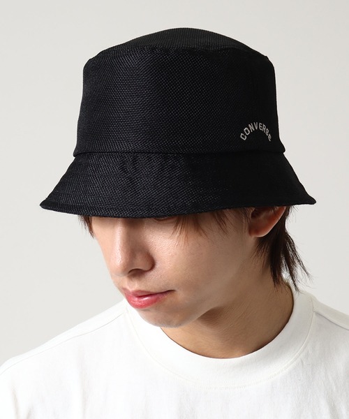 CONVERSE（コンバース）の「【CONVERSE/コンバース】CN SHEET BUCKET HAT/ロゴ刺繍バケットハット（ハット・メンズ・ピンク/ライトベージュ/ブラック・FREE）」の8枚目の写真