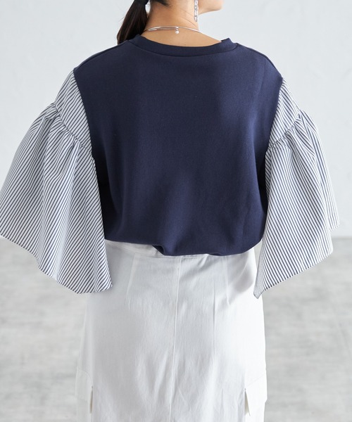 フリル付きブラックスウェット FREEサイズ WOMENS ソフトタッチロゴスウェット ブラック/072342052