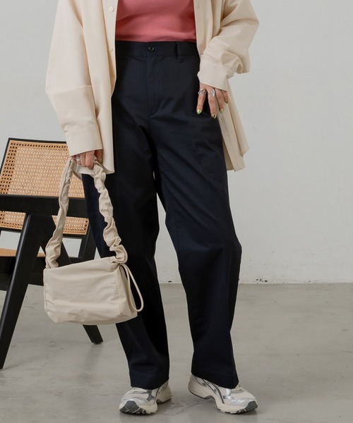Auntie Rosa Holiday（アンティローザホリデー）の「【骨格ストレート】TCツイルハイウエストチノ（チノパンツ・レディース・ベージュ/ネイビー/ダークグレー/カーキ・マルチサイズ）」の14枚目の写真