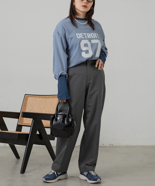 Auntie Rosa Holiday（アンティローザホリデー）の「【骨格ストレート】TCツイルハイウエストチノ（チノパンツ・レディース・ベージュ/ネイビー/ダークグレー/カーキ・マルチサイズ）」の12枚目の写真