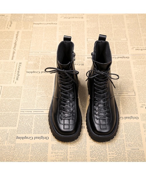 Miniministore(ミニミニストア)の「厚底 ショートブーツ レディース 裏起毛(ブーツ・レディース・ブラック系1/ブラック系2・24.5cm/23.0cm/22.5cm/23.5cm/24.0cm)」の13枚目の写真