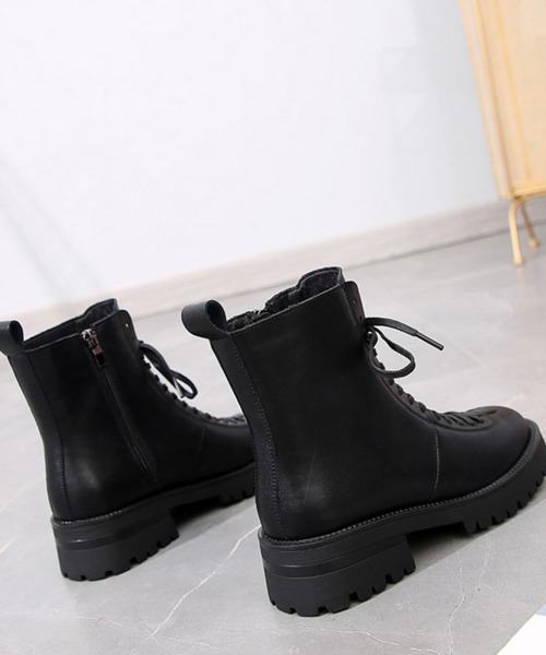 Miniministore(ミニミニストア)の「厚底 ショートブーツ レディース 裏起毛(ブーツ・レディース・ブラック系1/ブラック系2・24.5cm/23.0cm/22.5cm/23.5cm/24.0cm)」の15枚目の写真
