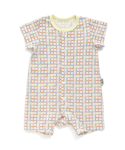 BREEZE（ブリーズ）の「総柄ロンパス　マイファーストブリーズ（ロンパース・キッズ・ブラウン/ピンク/チャコール/チェック/ミント/オレンジ/イエロー/ブルー/グレー/オフホワイト/アイボリー・60/70/80）」の11枚目の写真