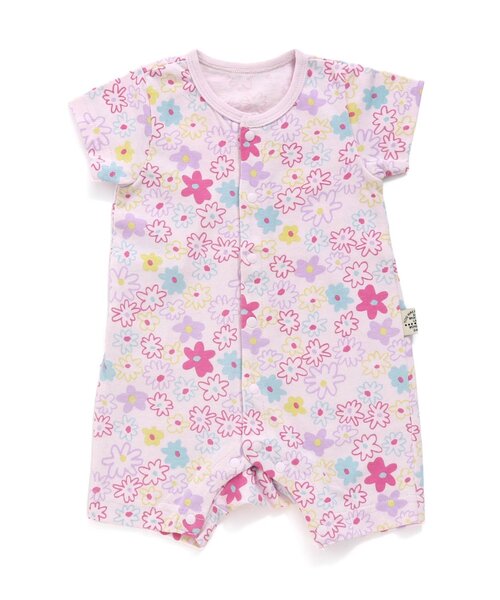 BREEZE（ブリーズ）の「総柄ロンパス　マイファーストブリーズ（ロンパース・キッズ・ブラウン/ピンク/チャコール/チェック/ミント/オレンジ/イエロー/ブルー/グレー/オフホワイト/アイボリー・60/70/80）」の9枚目の写真