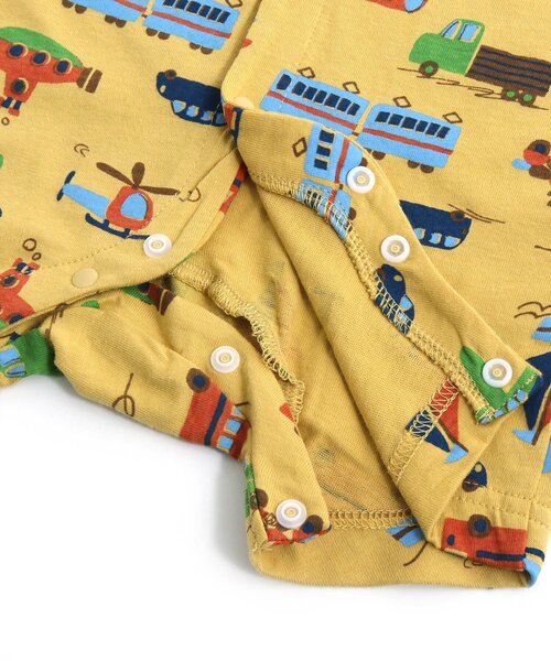 BREEZE（ブリーズ）の「総柄ロンパス　マイファーストブリーズ（ロンパース・キッズ・ブラウン/ピンク/チャコール/チェック/ミント/オレンジ/イエロー/ブルー/グレー/オフホワイト/アイボリー・60/70/80）」の18枚目の写真