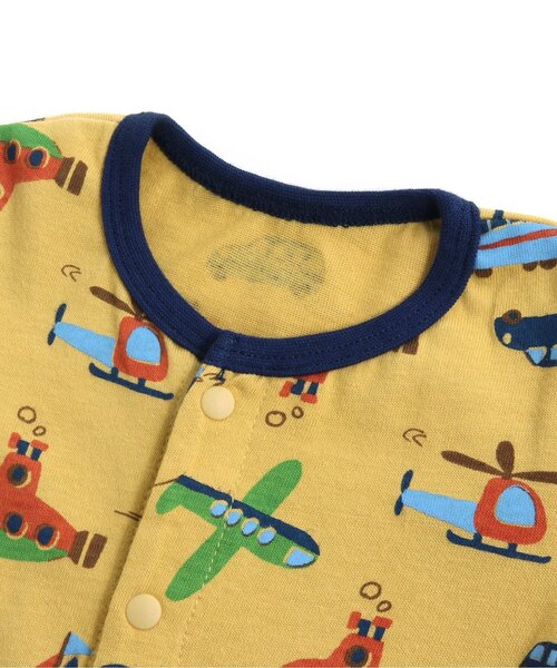 BREEZE（ブリーズ）の「総柄ロンパス　マイファーストブリーズ（ロンパース・キッズ・ブラウン/ピンク/チャコール/チェック/ミント/オレンジ/イエロー/ブルー/グレー/オフホワイト/アイボリー・60/70/80）」の20枚目の写真