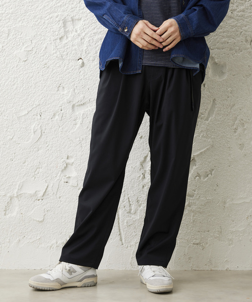 GRAMICCI × MORLES 別注 ツータックパンツ【S】スラックス 紺 セール】【GRAMICCI / グラミチ】別注 2タック イージー