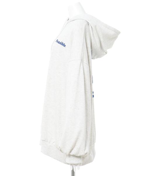 INGNI(イング)の「Backハートロゴチュニックパーカー(パーカー・レディース・オートミール/ブラック/オフホワイト・M)」の5枚目の写真