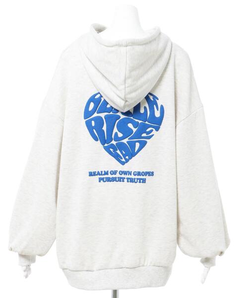 INGNI(イング)の「Backハートロゴチュニックパーカー(パーカー・レディース・オートミール/ブラック/オフホワイト・M)」の6枚目の写真