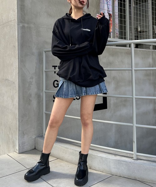 INGNI(イング)の「Backハートロゴチュニックパーカー(パーカー・レディース・オートミール/ブラック/オフホワイト・M)」の17枚目の写真