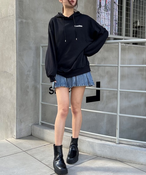 INGNI(イング)の「Backハートロゴチュニックパーカー(パーカー・レディース・オートミール/ブラック/オフホワイト・M)」の18枚目の写真