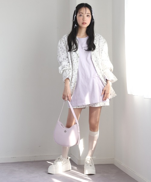 one after another NICE CLAUP(ワンアフターアナザーナイスクラップ)の「オーバーサイズアソートロンT(Tシャツ/カットソー・レディース・ホワイト×ブラック/杢グレー/ラベンダー/イエロー/ホワイト/ホワイト系その他/ブラック×ホワイト・FREE)」の18枚目の写真