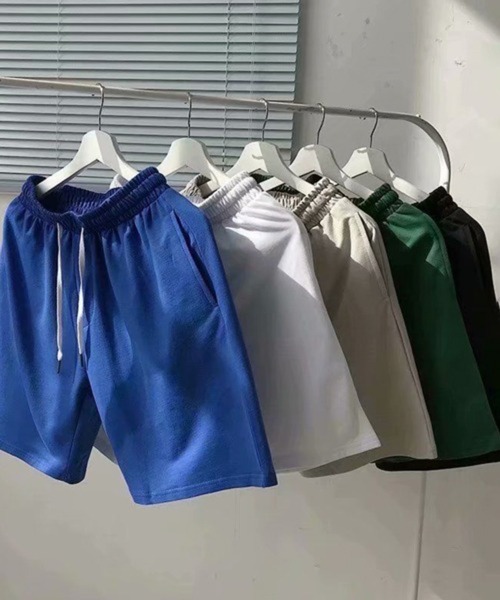 NOWLE（ノウル）の「【NOWLE】無地 クラシック スウェット ハーフパンツ（スウェットパンツ・メンズ・ブルー/ホワイト/ブラック/グリーン/ベージュ・FREE）」の9枚目の写真