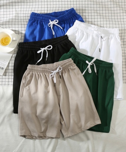 NOWLE（ノウル）の「【NOWLE】無地 クラシック スウェット ハーフパンツ（スウェットパンツ・メンズ・ブルー/ホワイト/ブラック/グリーン/ベージュ・FREE）」の13枚目の写真