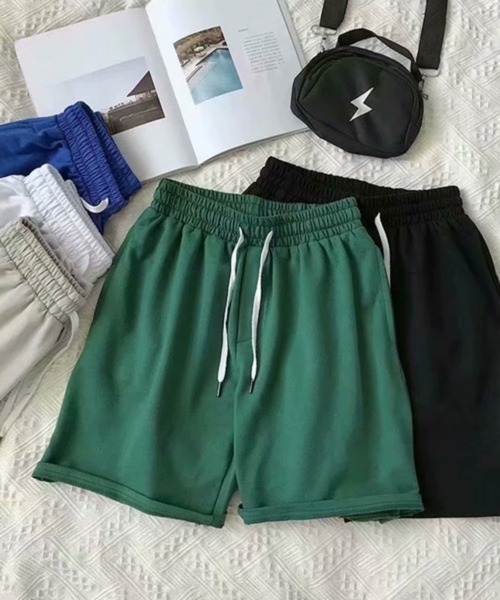 NOWLE（ノウル）の「【NOWLE】無地 クラシック スウェット ハーフパンツ（スウェットパンツ・メンズ・ブルー/ホワイト/ブラック/グリーン/ベージュ・FREE）」の17枚目の写真