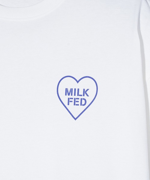 MILKFED.（ミルクフェド）の「CHECKERED LOGO WIDE S/S TEE（Tシャツ/カットソー・レディース・ホワイト/オフホワイト/チャコール/ライトピンク・M/L）」の16枚目の写真