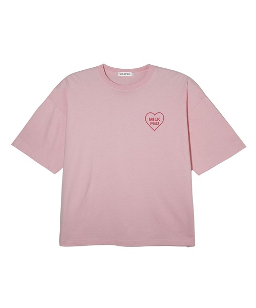 tシャツ MILKFED. PLAID LOGO WIDE S/S TEE レディース セール】CHECKERED LOGO WIDE S/S TEE（Tシャツ/カットソー