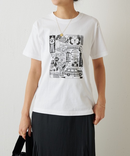 BEARDSLEY（ビアズリー）の「《FRIPIER》ブロカントTee（Tシャツ/カットソー・レディース・ホワイト・FREE）」の7枚目の写真
