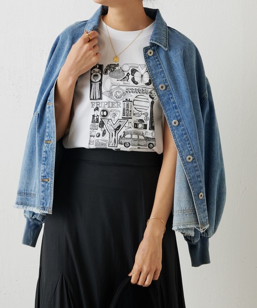 BEARDSLEY（ビアズリー）の「《FRIPIER》ブロカントTee（Tシャツ/カットソー・レディース・ホワイト・FREE）」の8枚目の写真