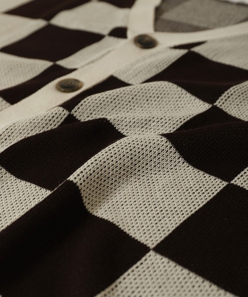 NILWAY（ニルウェイ）の「ブロックチェックルーズニットベスト（ベスト・レディース・アイボリー/ネイビー・MEDIUM/LARGE）」の11枚目の写真