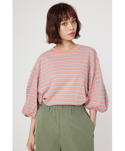 RODEO CROWNS WIDE BOWL（ロデオクラウンズワイドボウル）の「袖ボリュームトップス（Tシャツ/カットソー・レディース・チャコールグレー/ピンク系その他/アイボリー/イエロー系その他・FREE）」の5枚目の写真