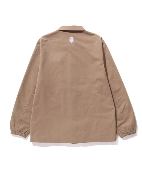 A BATHING APE（アベイシングエイプ）の「GO APE POINTER COLLEGE COACH JACKET（ミリタリージャケット・メンズ・ベージュ/ブラック・SMALL/LARGE/MEDIUM/X-LARGE/XX-LARGE）」の4枚目の写真