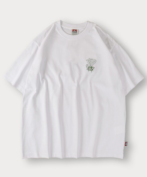 BEN DAVIS(ベンデイビス)の「【BENDAVIS/ベンデイビス】BEN SMOKING TV TEE/BDブランドイニシャルTシャツ/バックプリント/オーバーサイズ(Tシャツ/カットソー・メンズ・マスタード/グリーン/チャコールグレー/ホワイト・M/L/XL)」の7枚目の写真