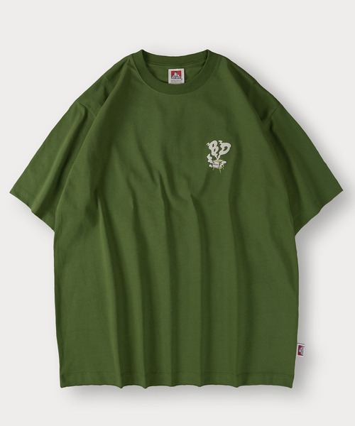 BEN DAVIS(ベンデイビス)の「【BENDAVIS/ベンデイビス】BEN SMOKING TV TEE/BDブランドイニシャルTシャツ/バックプリント/オーバーサイズ(Tシャツ/カットソー・メンズ・マスタード/グリーン/チャコールグレー/ホワイト・M/L/XL)」の11枚目の写真